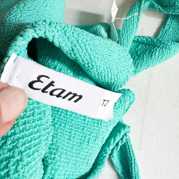 Etam Paris Turquoise Teal One Piece Swimsuit T2/40/US 8 - Picture 3 of 7